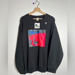 New UNIQLO KAWS x Andy Warhol Men's Black Cotton‎ Crew Neck Sweatshirt hoodie M